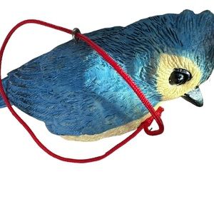 Lot of 2 Christmas ornaments cardinal and blue bird lover realistic nature lover